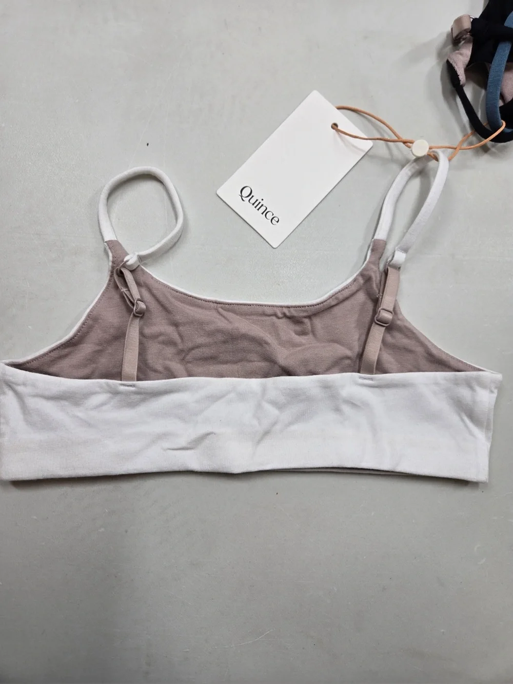 NWT QUINCE 3 Pack Organic Adjustable Bras Size 8 Girls Multi 0455